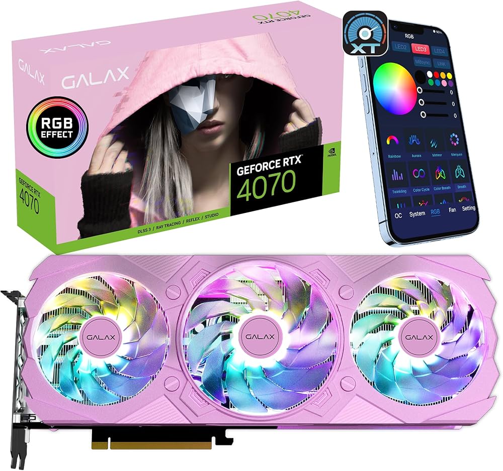 Amazon | GALAX GeForce RTX™ 4070 EX ゲーマー ピンク 1-Click OC