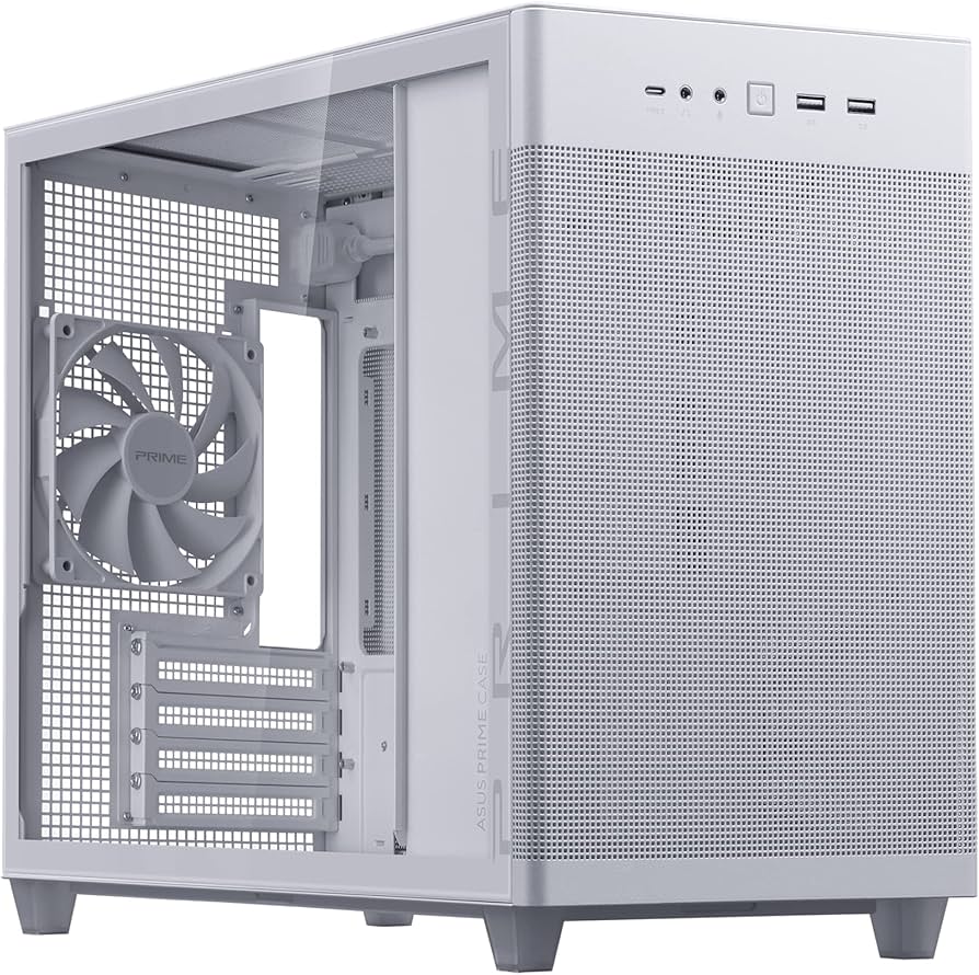 Amazon.com: ASUS Prime AP201 White Micro ATX PC Case Tempered