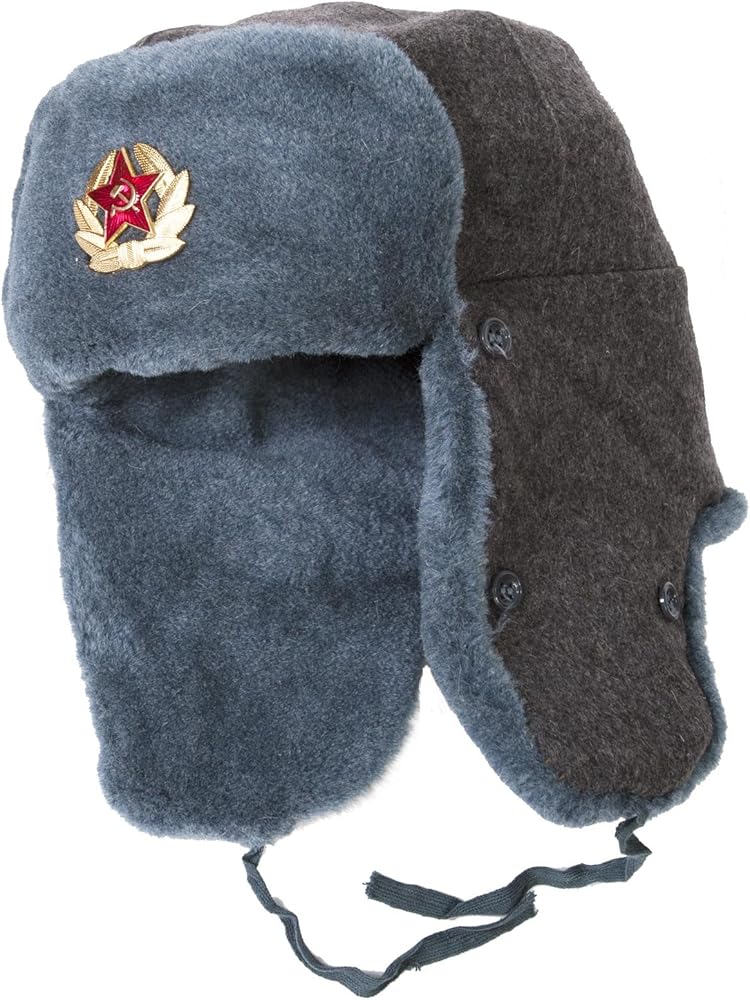 Amazon.co.jp: ロシア陸軍 ウシャンカ冬用帽子 ロシアインペリアル