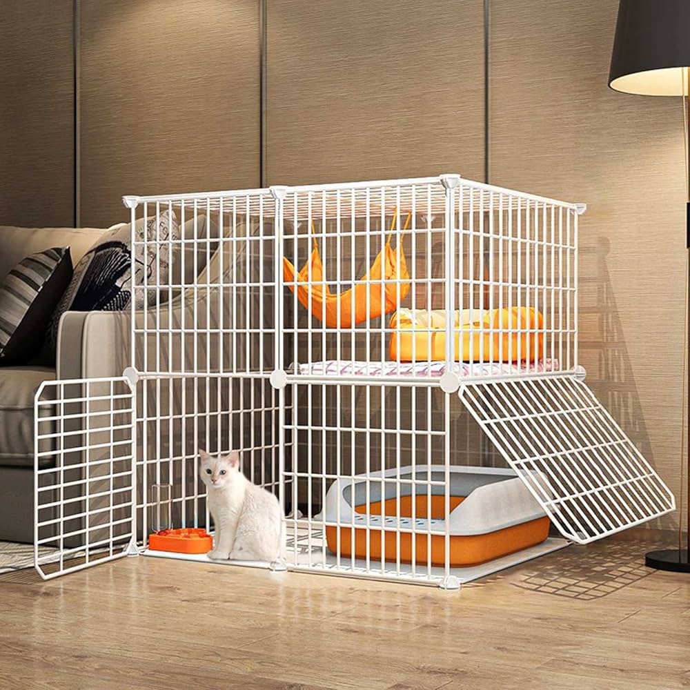 Amazon.co.jp: 猫ケージ 1段/2段 猫用ケージ キャットケージ 小型