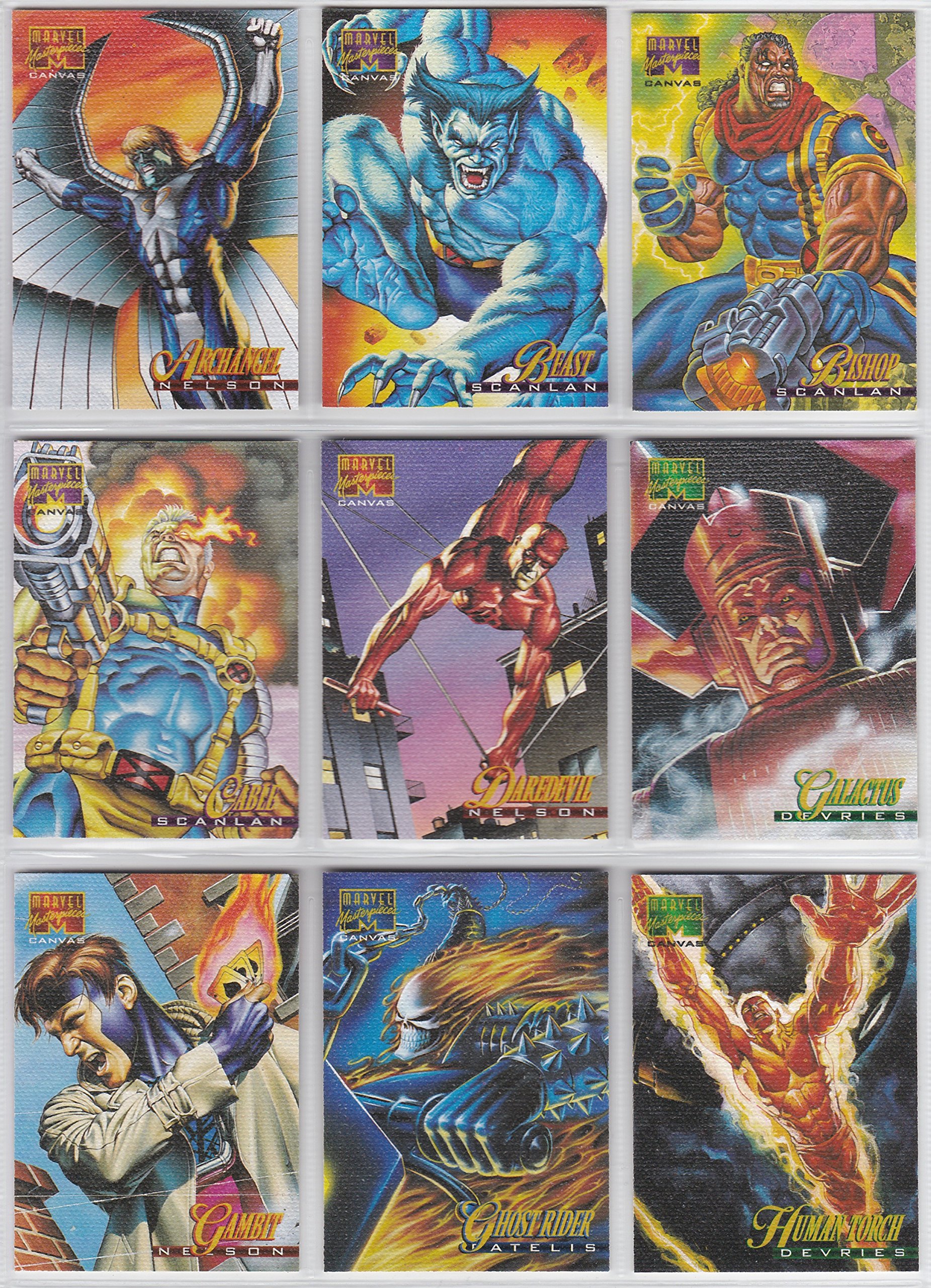 Amazon.com: 1995 Marvel Masterpieces Series Canvas Insert Set of