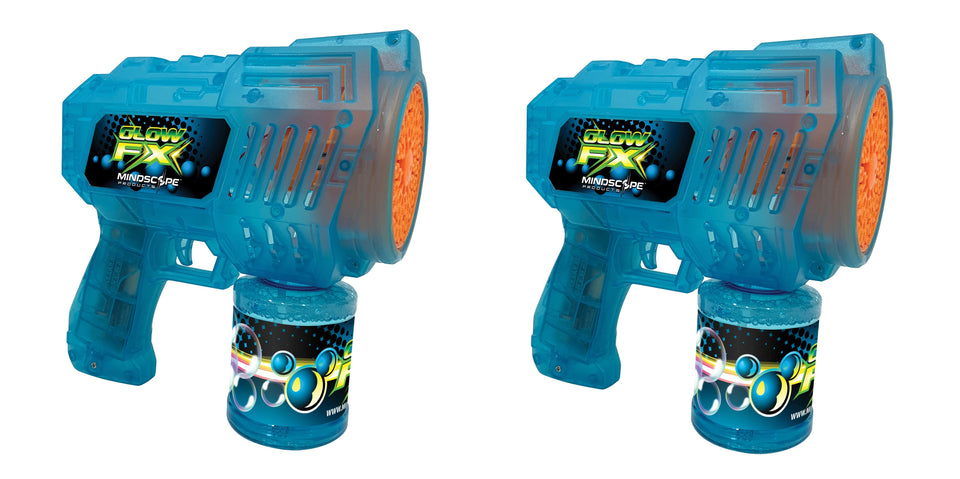 Set of 2 GlowFX Bubble Blaster with LED Lights and Bubble Jets
