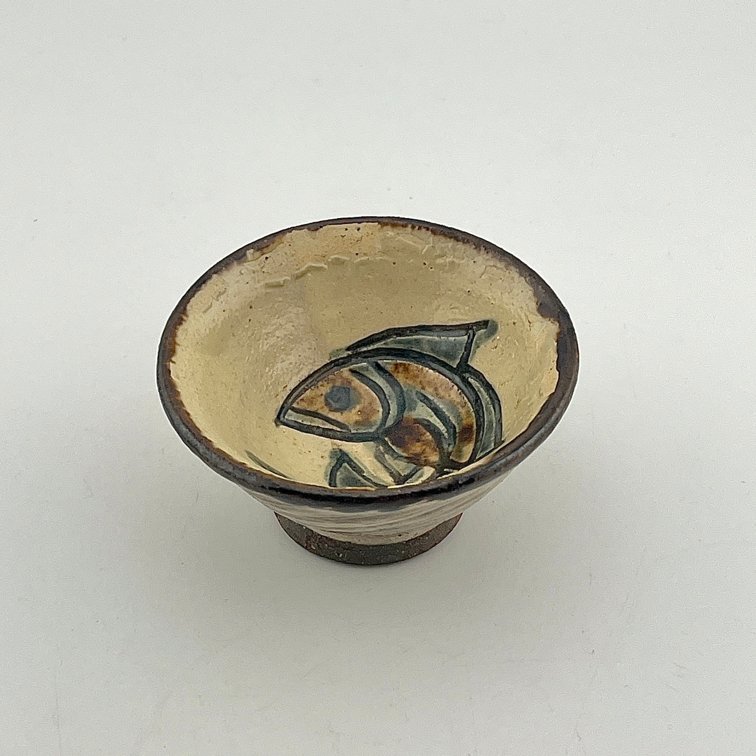人間国宝 金城次郎 ぐい呑 栞 共箱 美品 やちむん 壺屋焼 壷屋焼 紐付