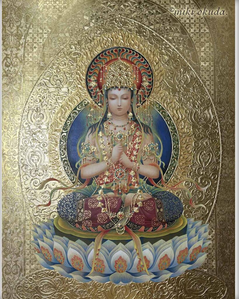 祈りのような絵――テンペラ12号作品『大日如来』、完成しました | 奥田