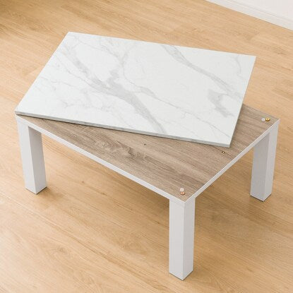 美品】ニトリこたつテーブルLM23105WH大理石調ホワイトたのメル便対応