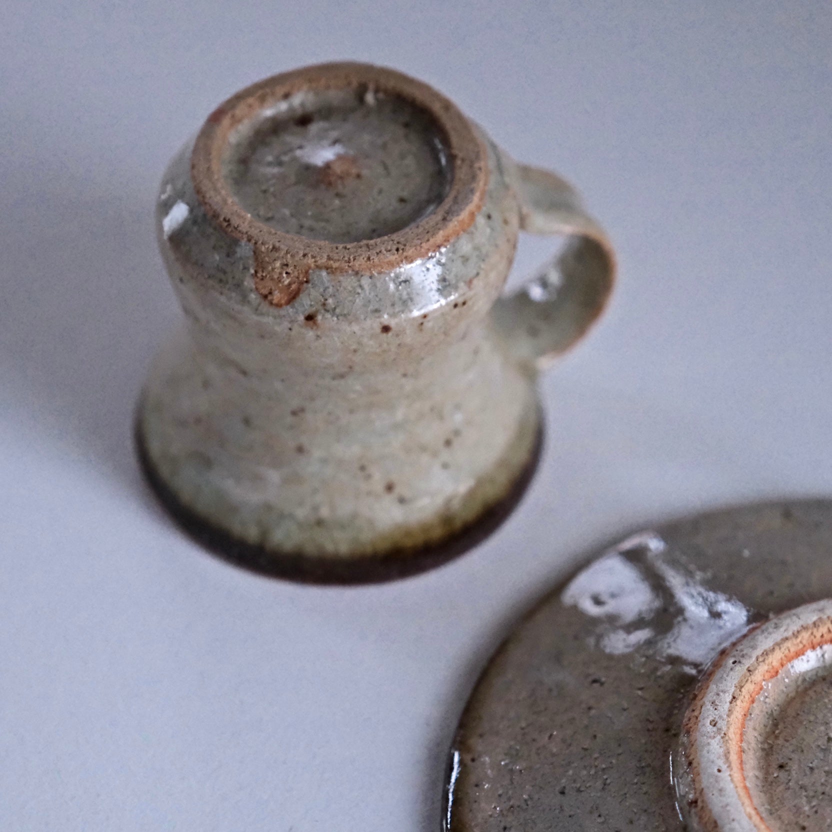 沖塩明樹 寒風春木窯 面取り花瓶 線模様 岡山 民芸 民藝 武内晴二郎 沖