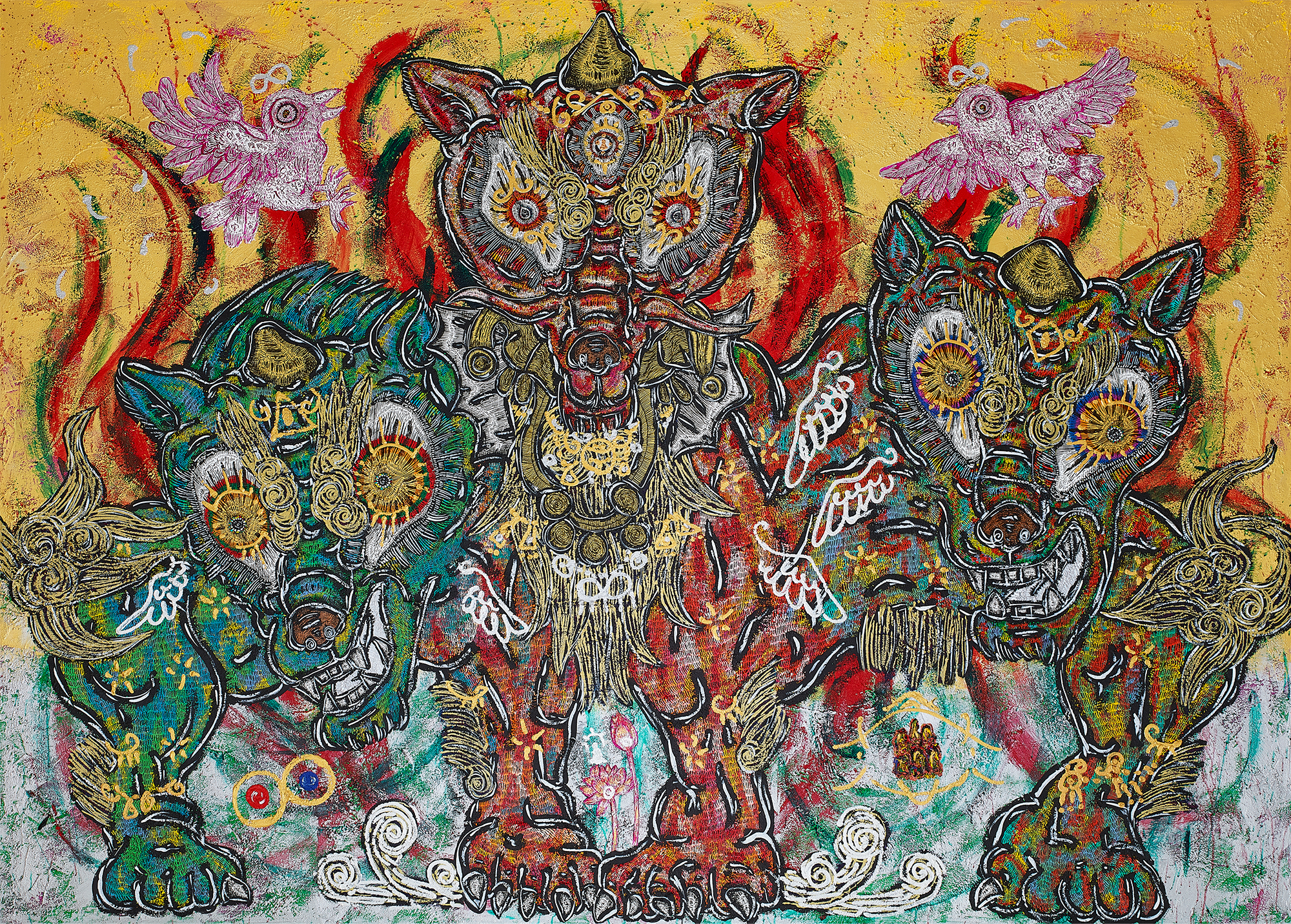 小松美羽 版画 天地の守護神 ED50 小松美羽 | Whitestone Gallery 小松