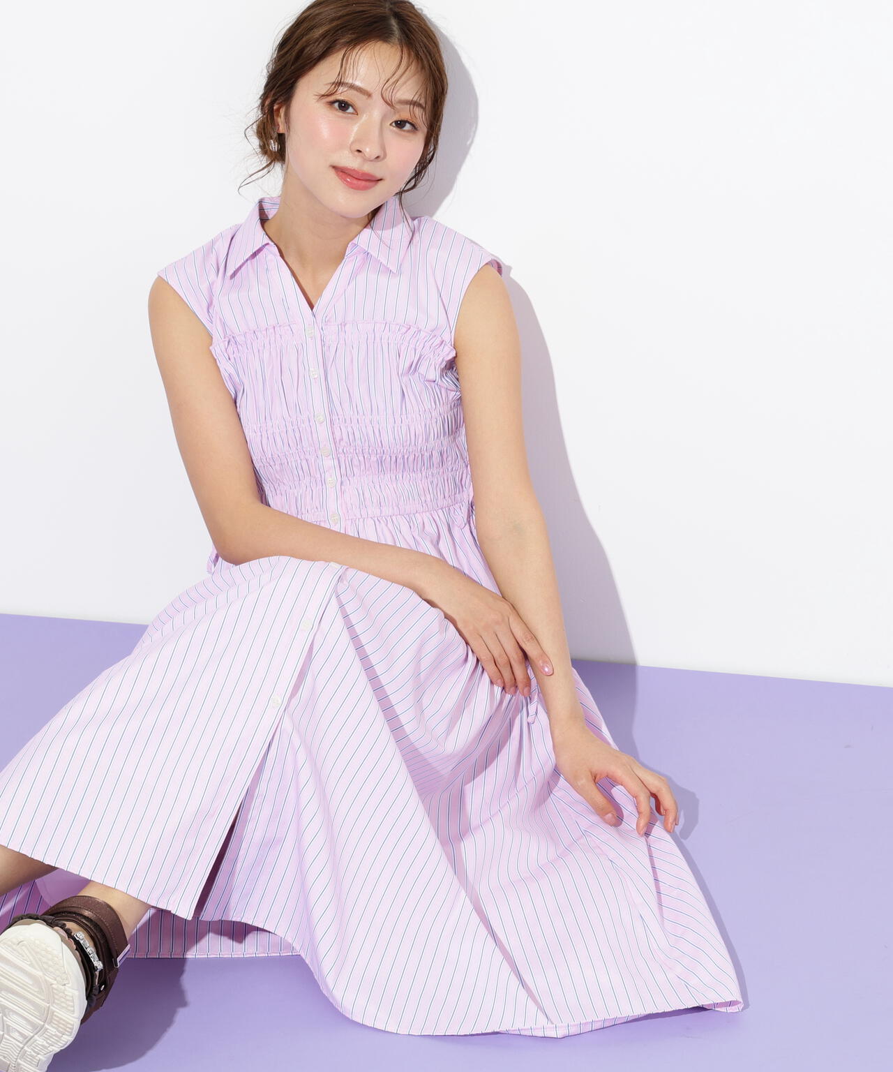 ゆ*あ様 【JILL by Jill Stuart】ウエストシャーリングワンピー ゆ*あ