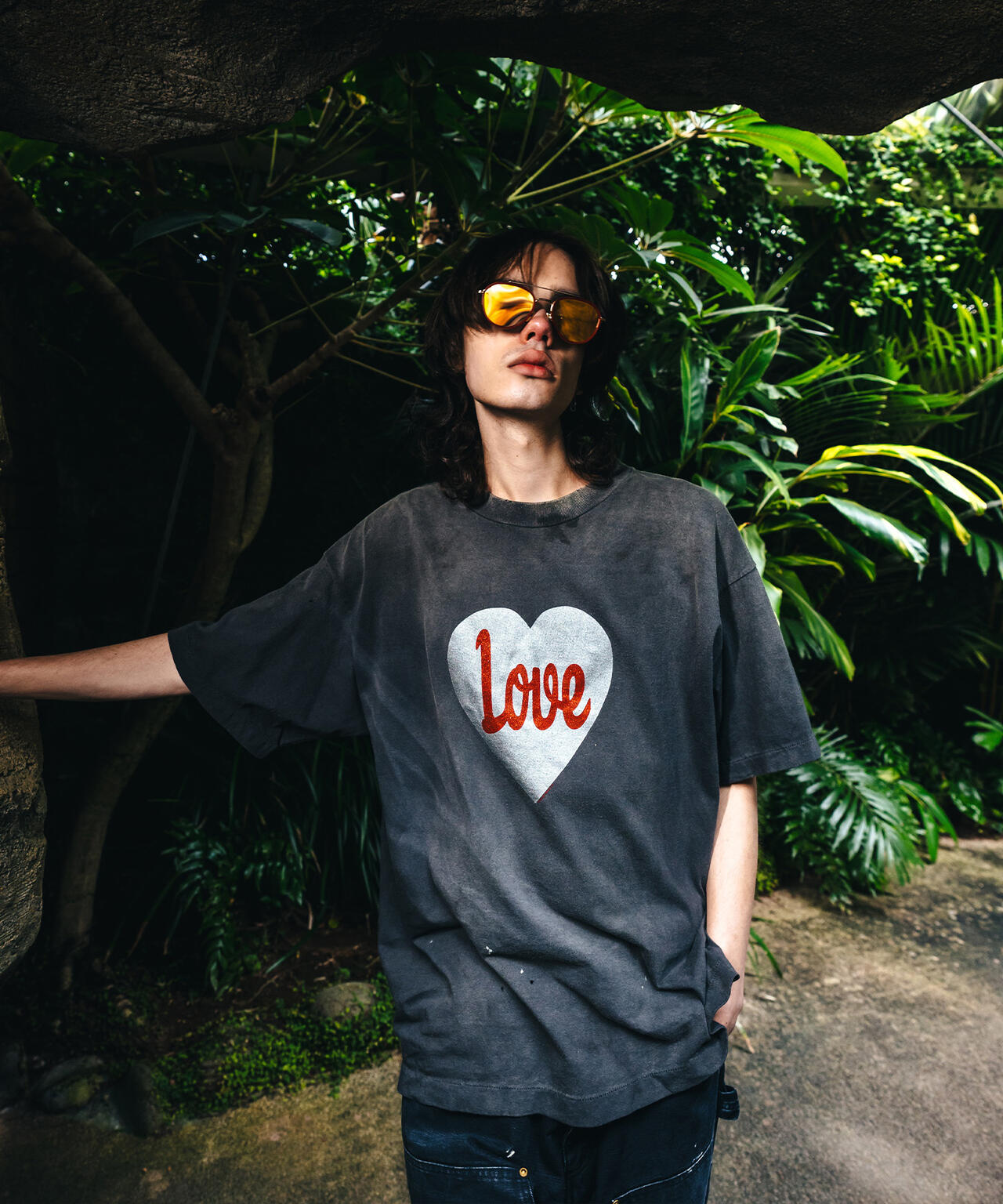 SAINT MICHAEL/セントマイケル/HEART LOVE SS TEE BLACK | ROYAL FLASH