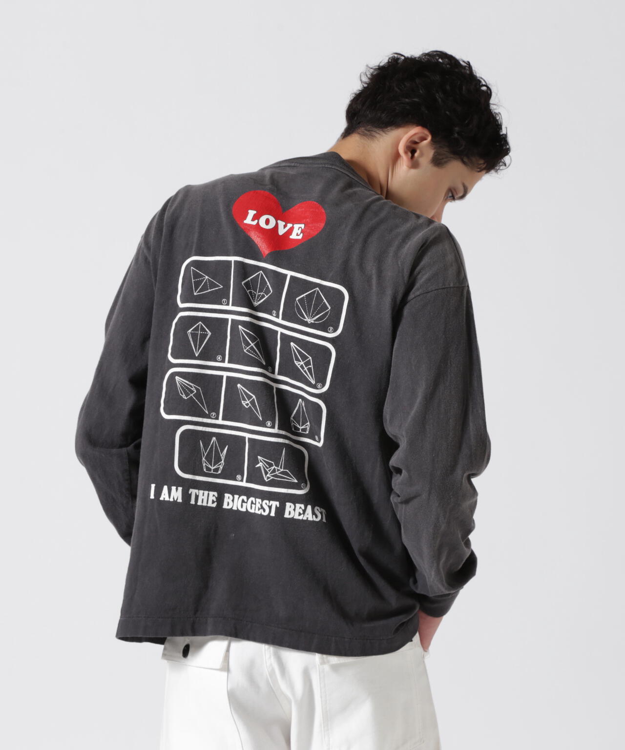 SAINT MICHAEL/セントマイケル/LS TEE/LOVE/BLACK | ROYAL FLASH