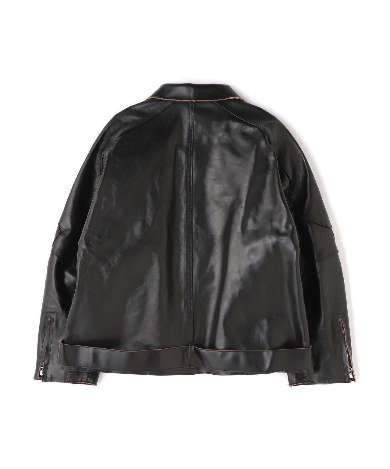 サイズ2 Ancellm H.L ZIP UP JACKET レザージャケット H.L ZIP UP