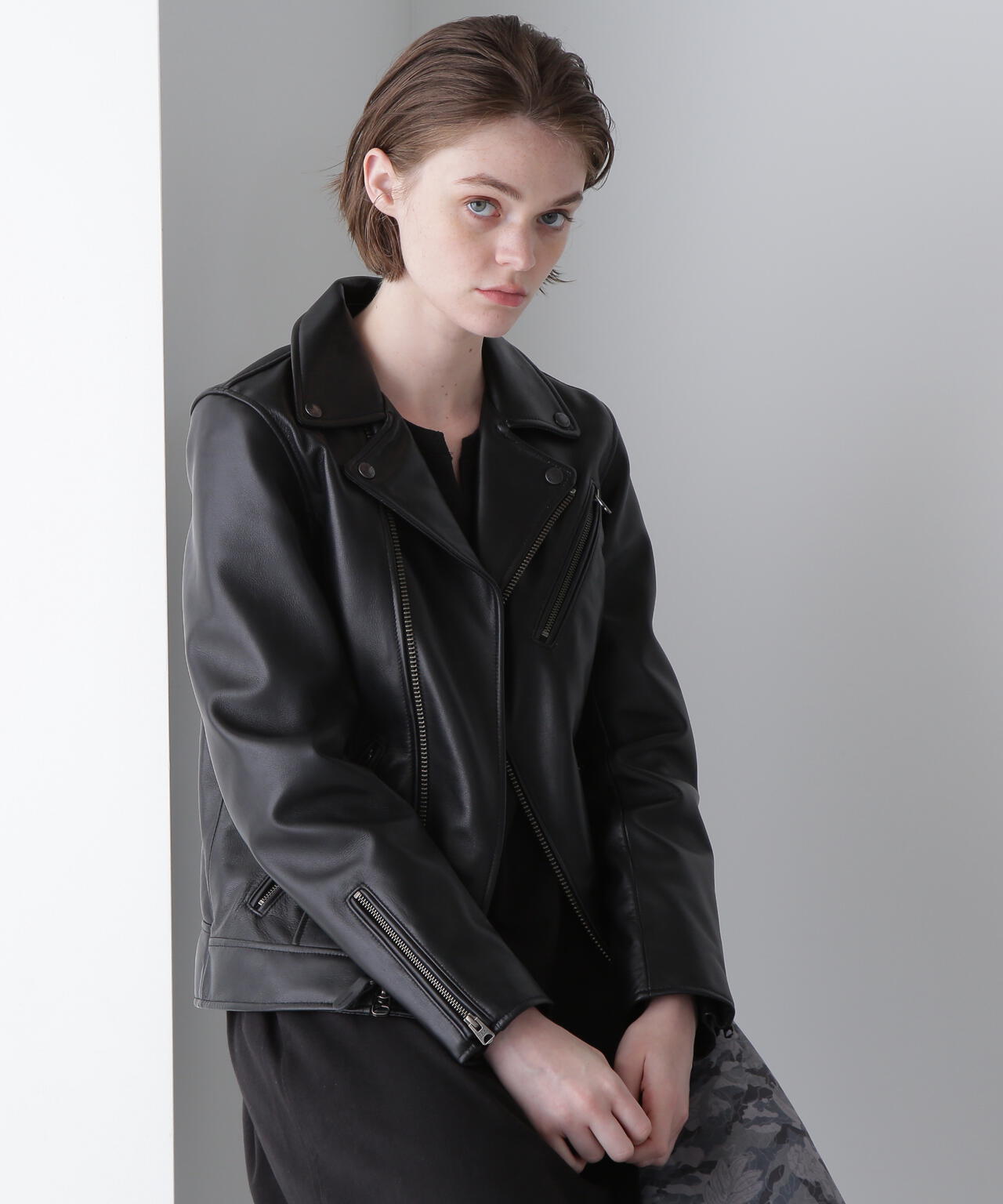 AVIREX ストア ブラックレザーライダースジャケット AVIREX ブラック