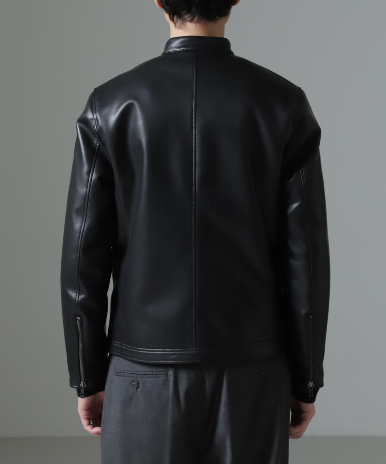 フェイクレザーシングルライダースジャケット | NANO universe（ナノ
