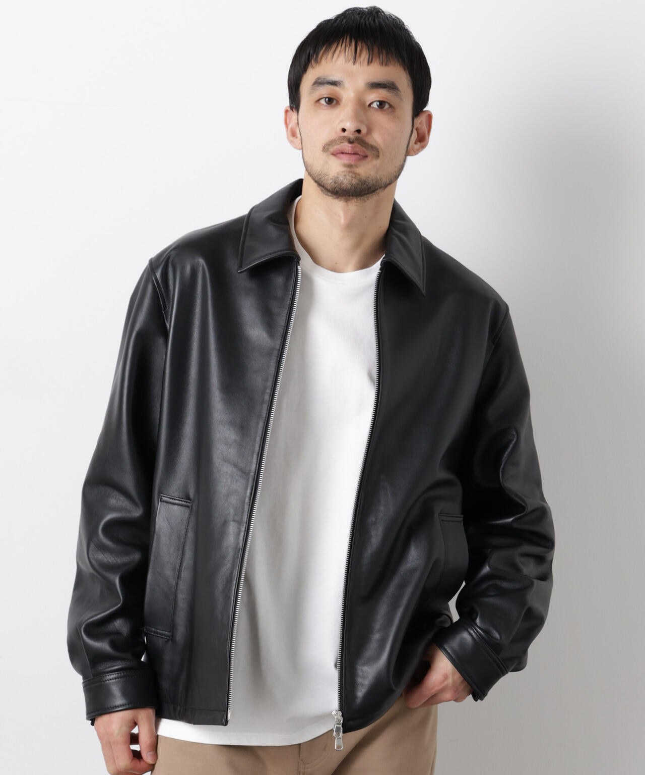 レザーシングルライダースジャケット | NANO universe（ナノ