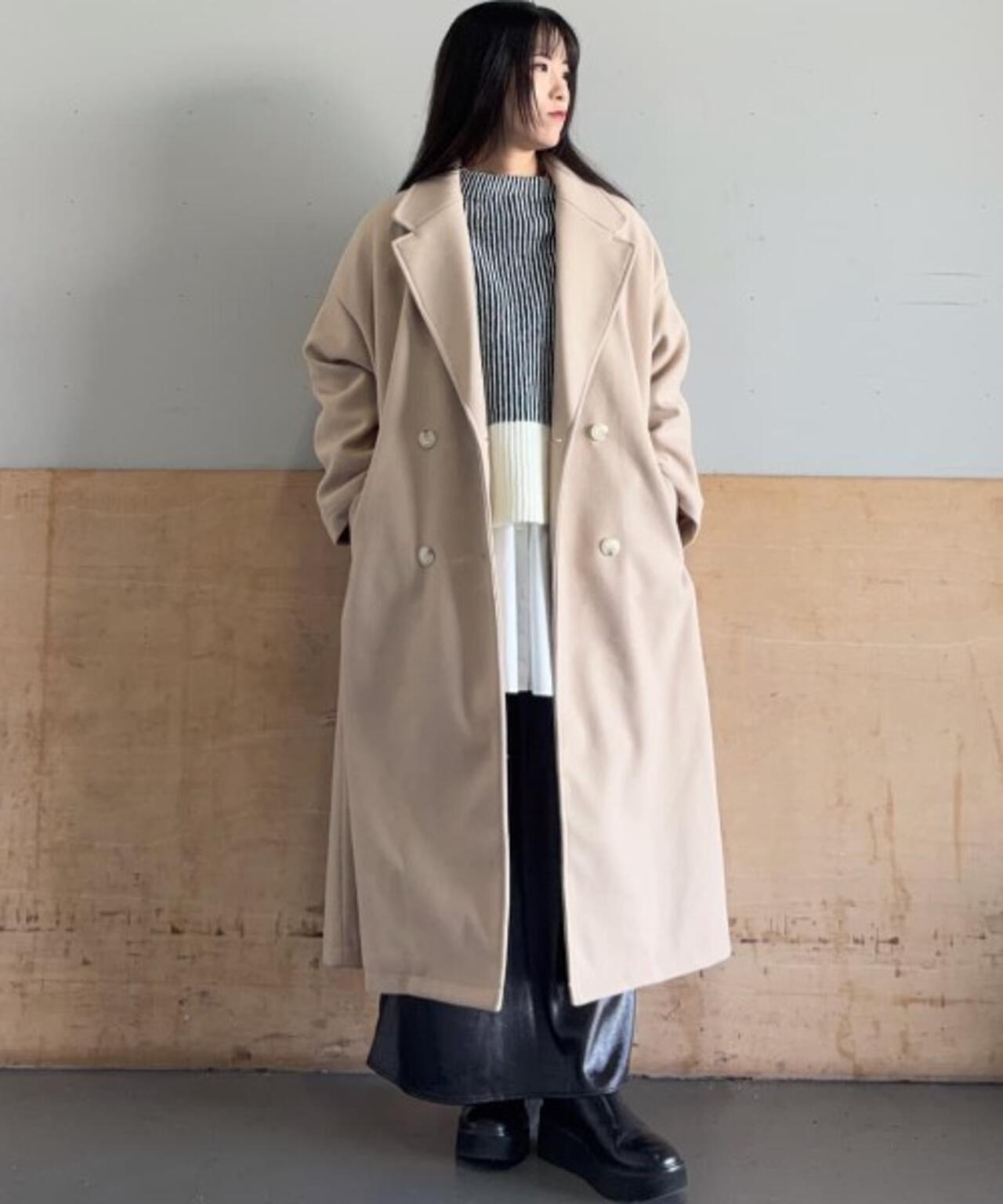 メルトンジャージーチェスターロングコート | NANO universe（ナノ