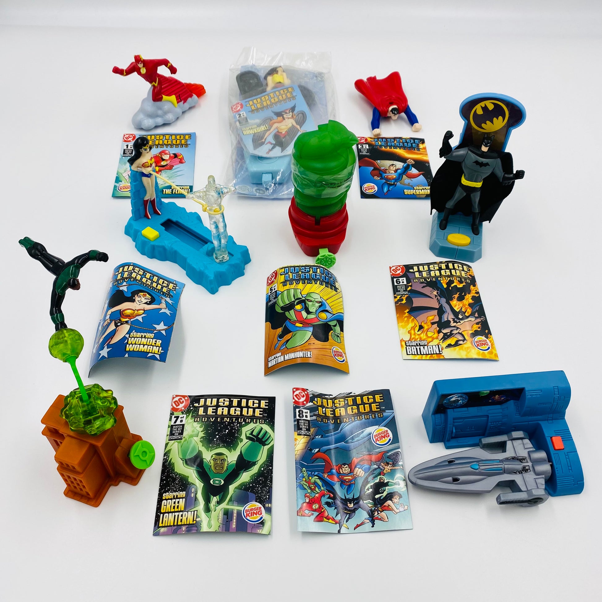 Justice League complete set of 8 Burger King Kids' Meals toys