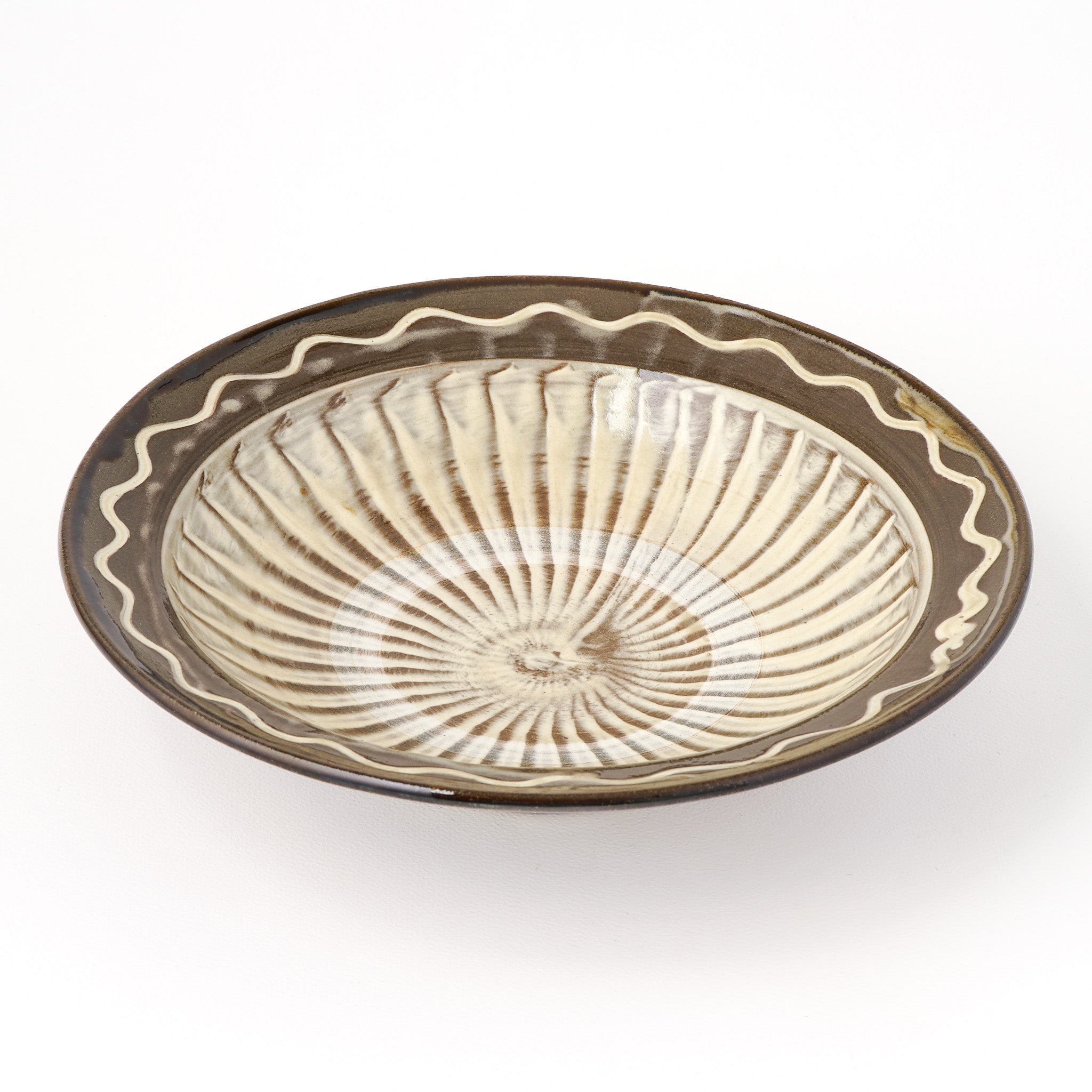 一の瀬焼丸太窯 木製台座付き 作家名サインあり 一の瀬焼丸太窯 木製