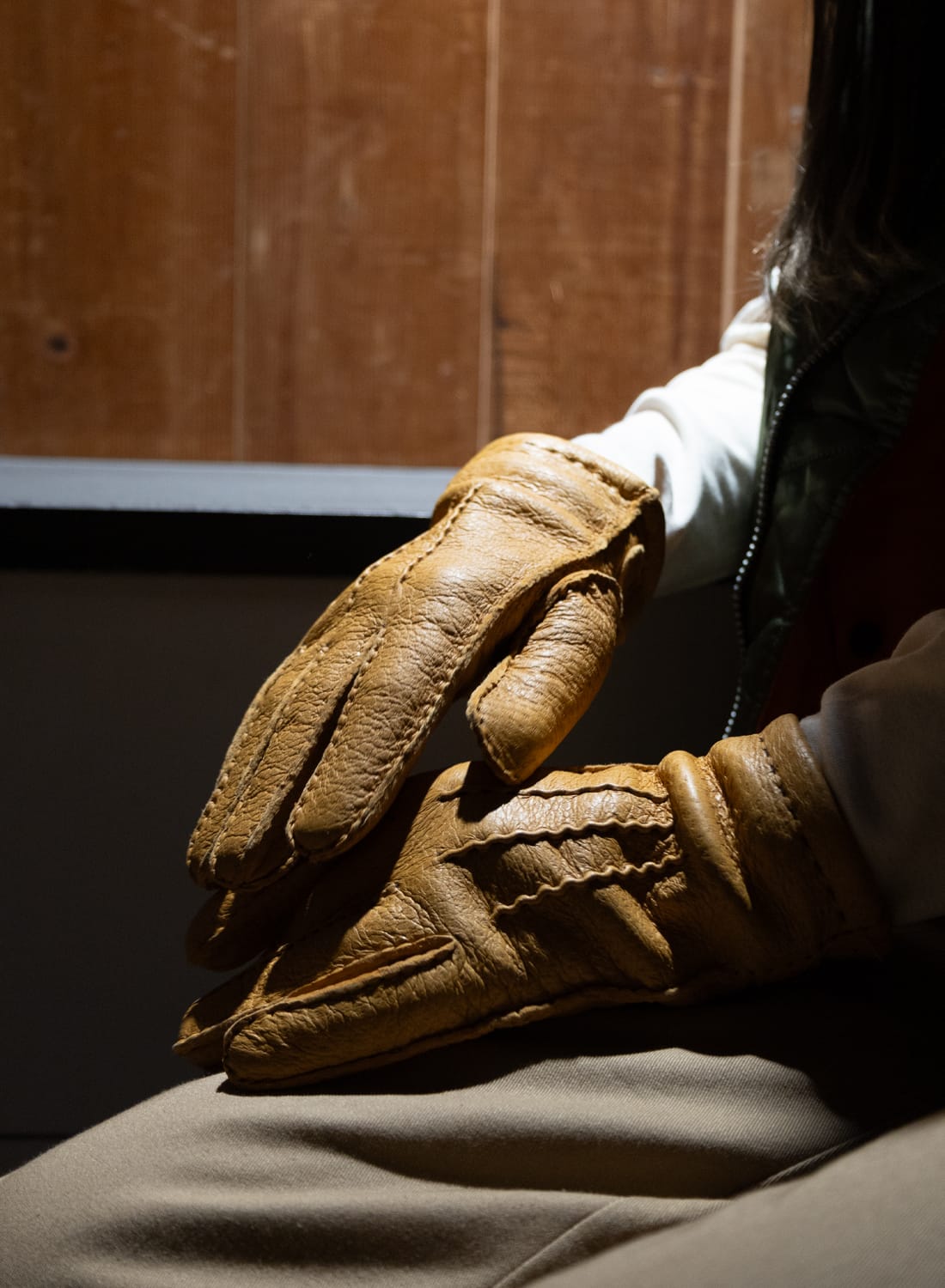 デンツ DENTS メンズグローブ ペッカリー ブラウン 茶色 8