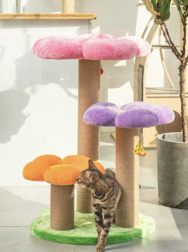 トリプルフラワーキャットタワー - MOFUCAT