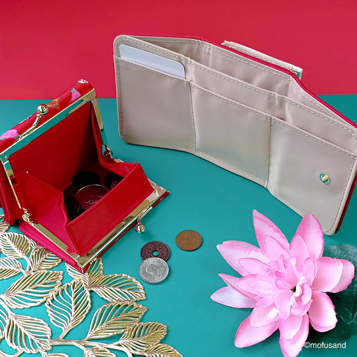 mofusand コンパクト財布 パンダにゃん(アイボリー) | mofusand