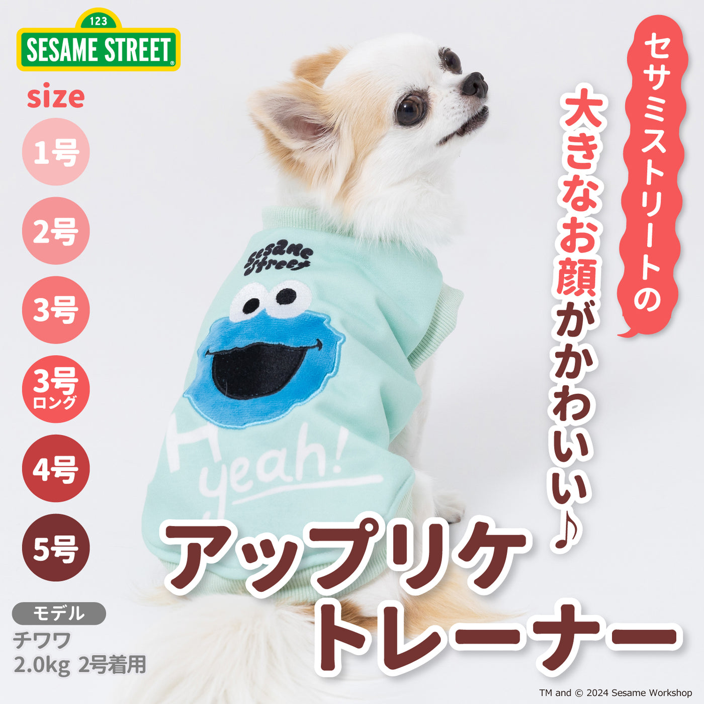 SESAMI STREET ビッグバードアップリケトレーナー ペット用品 ペット