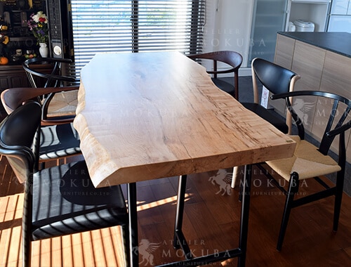 ダイニングテーブルxカエデ【埼玉県熊谷市】カエデ 一枚板 ダイニング