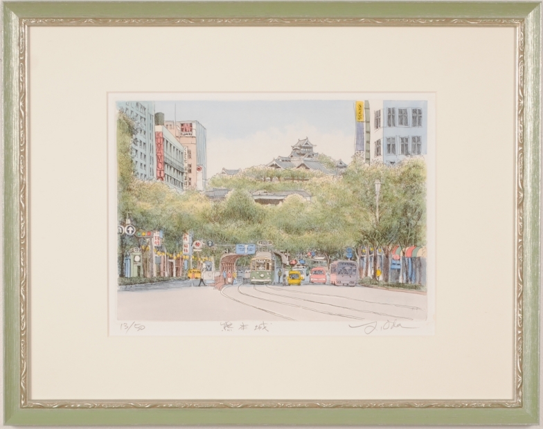 織田義郎 銅版画 『ウォーリック城』 織田義郎 銅版画 『ウォーリック