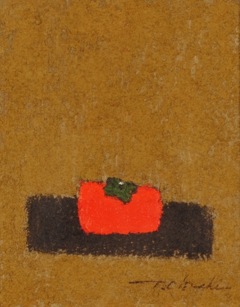 油絵の絵画で小口卓也が描いた柿の絵の油絵「かき」をご購入