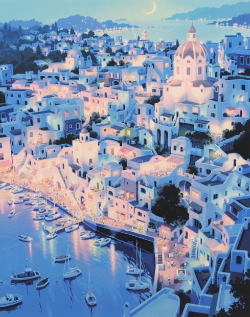 真作保証品】笹倉鉄平『語らい』 額装シルクスクリーン版画 Yahoo