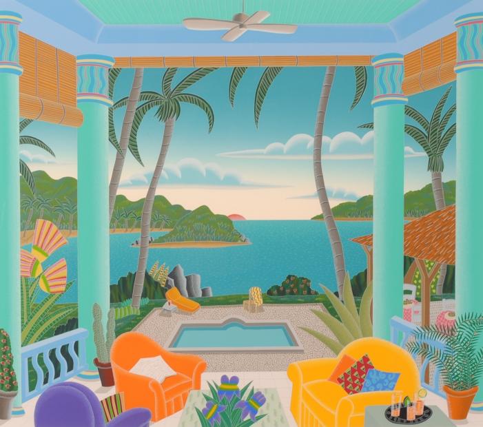 トーマス・マックナイトがシルクスクリーンの版画で制作した海の絵