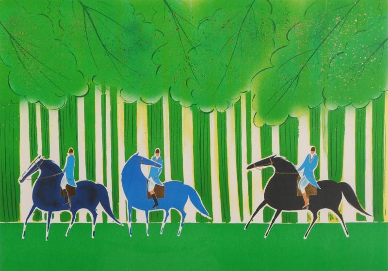 ☆セルジュ・ラシス☆「馬シリーズ」リトグラフ E.A 版画