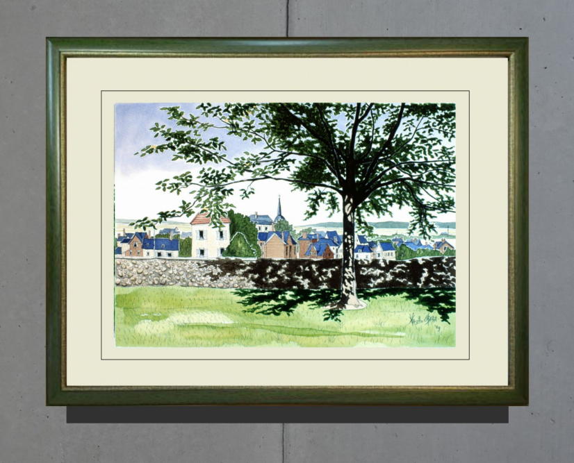 有名国際展作家「Biburyの古民家」真作保証 ,F4,英国,風景画,小原雅夫