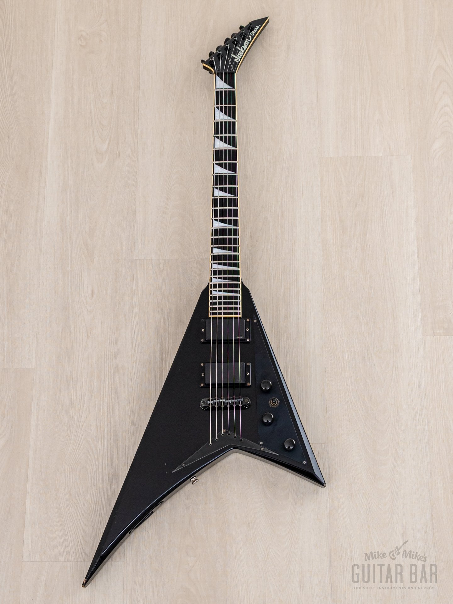 2006 Jackson Stars Randy Rhoads RR-J2BE Flying V Black w/ EMG & Case