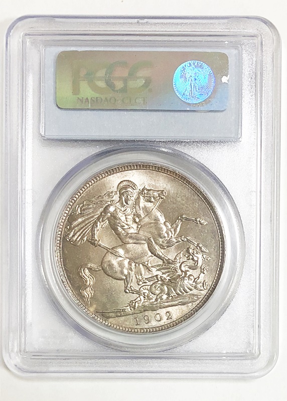 イギリス エドワード7世 クラウン銀貨 1902年 PCGS MS64 | ミスター
