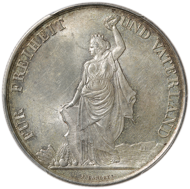 スイス チューリッヒ 5フラン銀貨 1872年 PCGS MS64 射撃祭 | ミスター