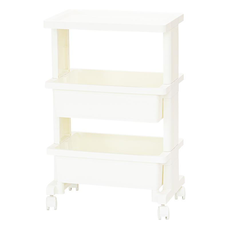 コンパクトワゴン3段 ホワイト ｜ ミスターマックスオンラインストア