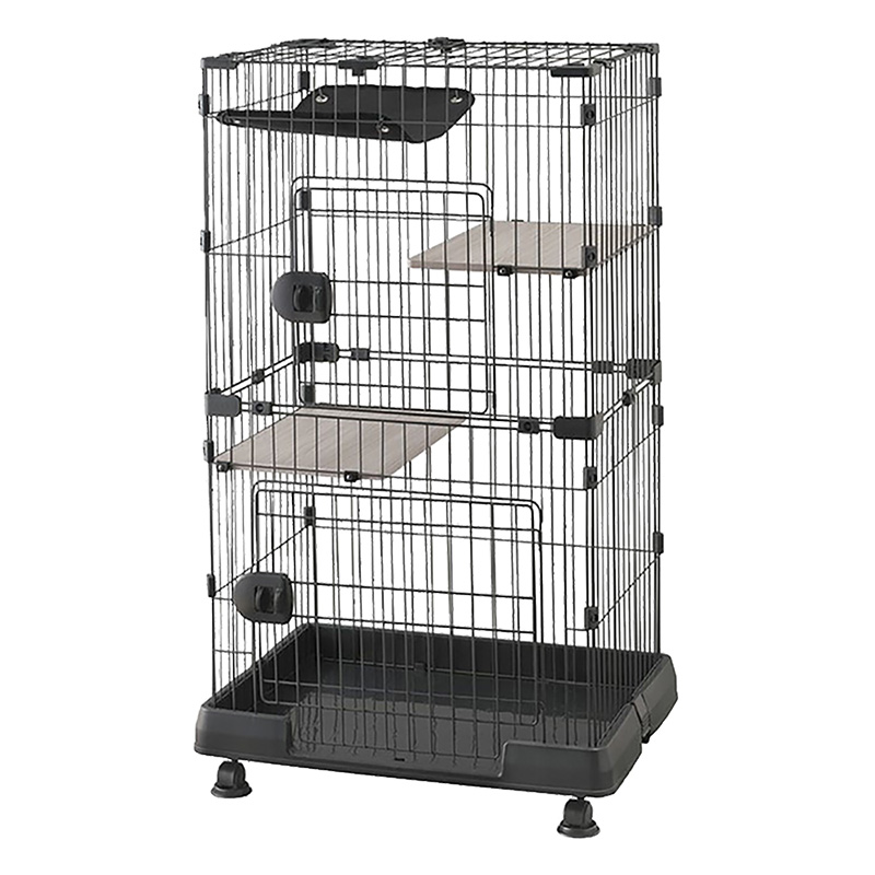 ミニキャットケージ ハンモック付き 69×54.5×115cm マットグレー