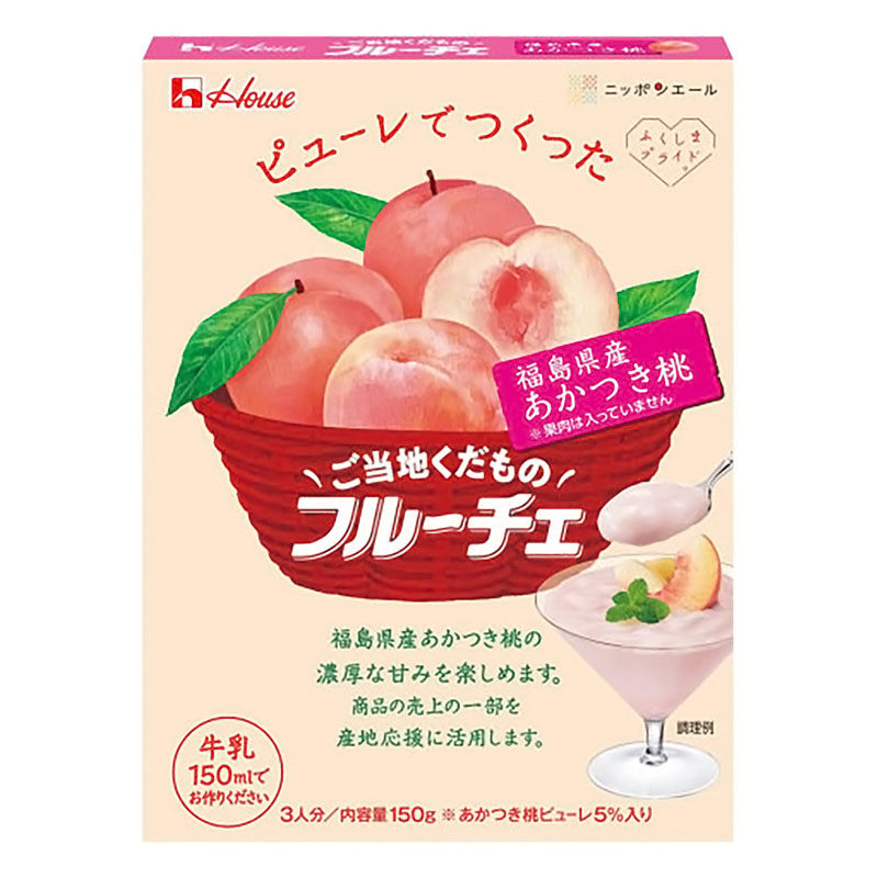 ご当地くだものフルーチェ 福島県産あかつき桃 150g ｜ ミスター