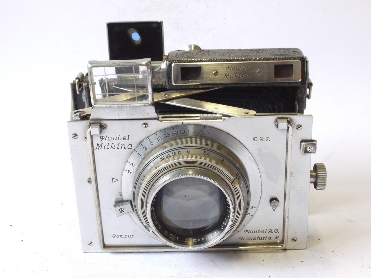 Plaubel Makina III 6×9 Strut folding camera + Plaubel 10cm f2.9