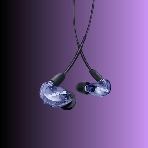 SHURE SE215-PL-A 紫（箱無し・ポーチ有り） SHURE】10年愛される超定番「