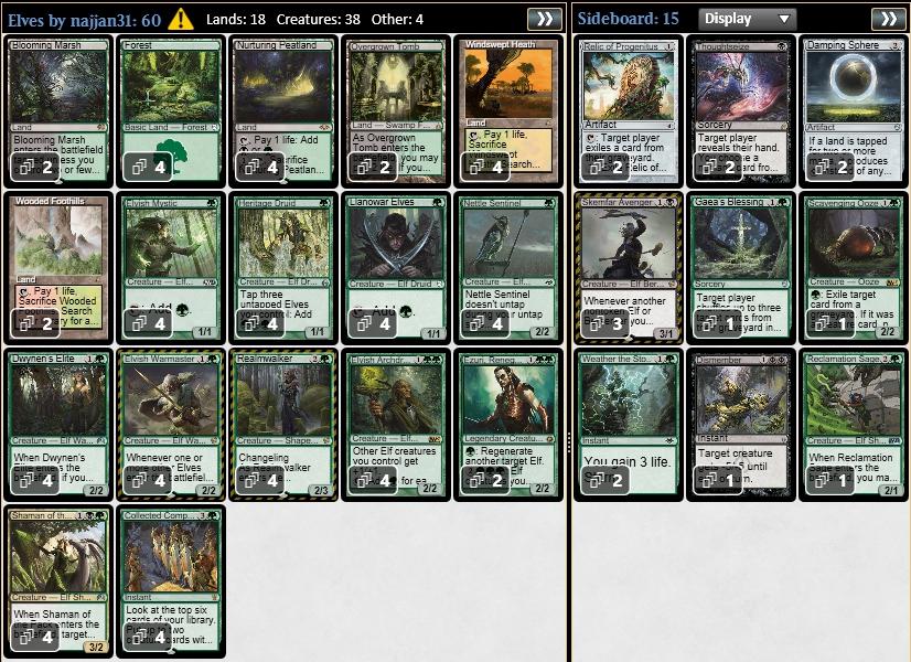 MTG モダン 黒緑エルフ デッキパーツ