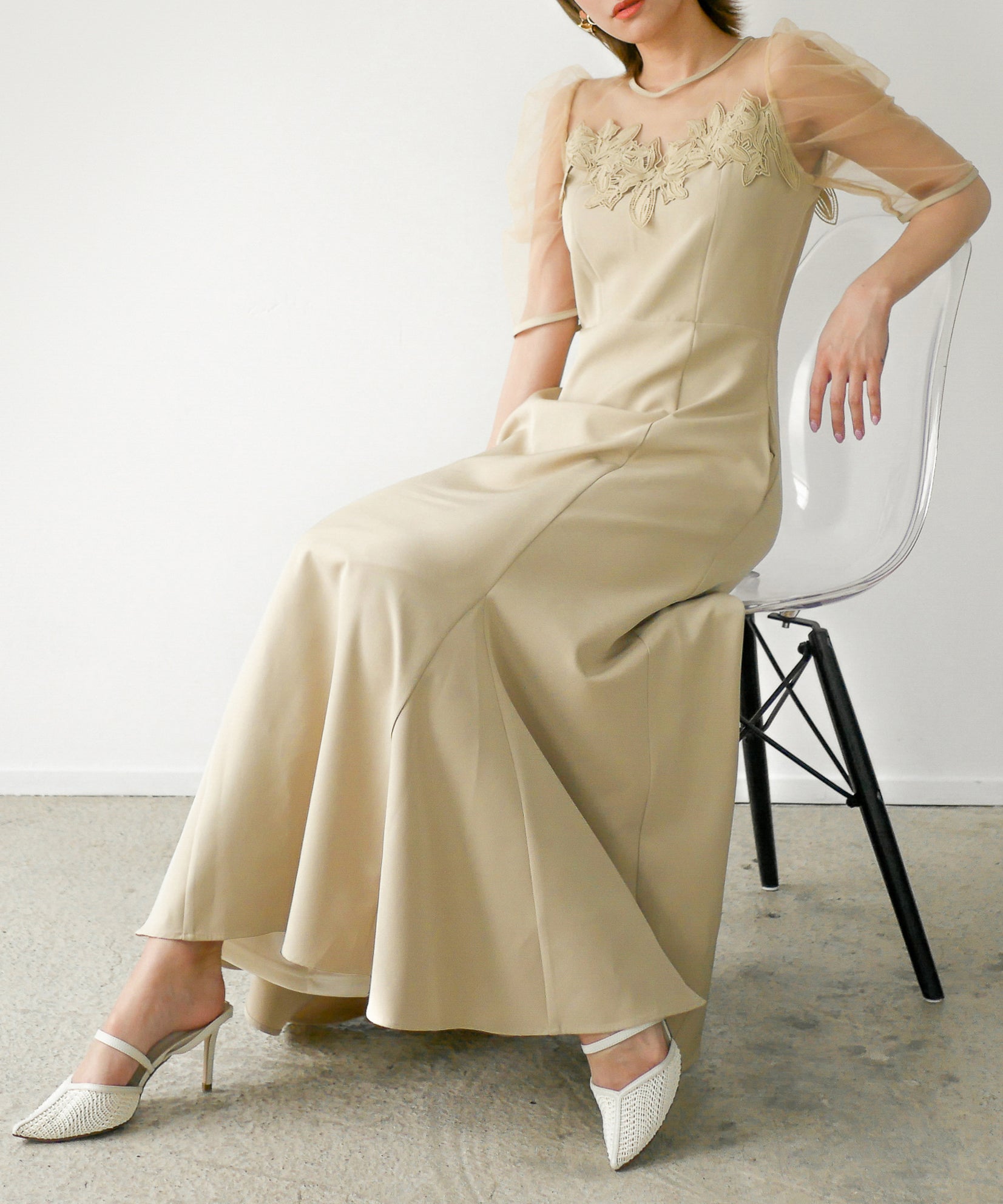 My shawty⭐︎VOLUME RAFFLE DRESS ベージュ My shawty⭐︎VOLUME