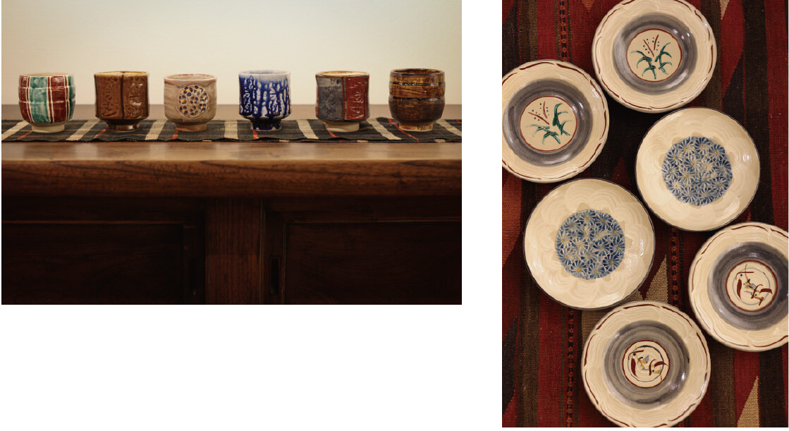 人間国宝　濱田庄司愛弟子】益子焼【明石庄作】造　赤絵刷毛目　六角形　花入れ　共箱 人間国宝 濱田庄司愛弟子】益子焼【明石庄作】造 赤絵刷毛目 六角形 花