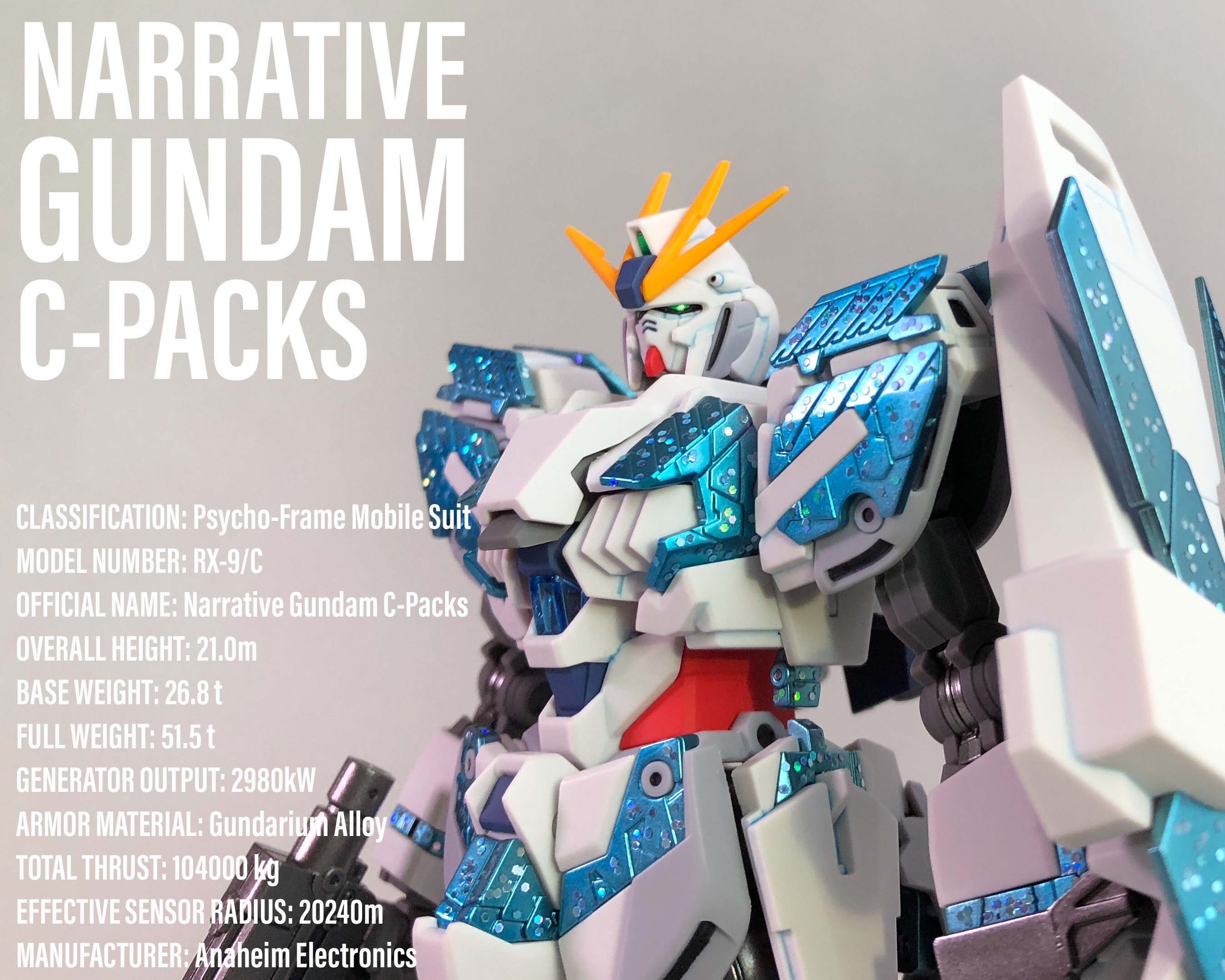 HGUC ナラティブガンダム C装備 撮影 | 俺のガンプラブログ