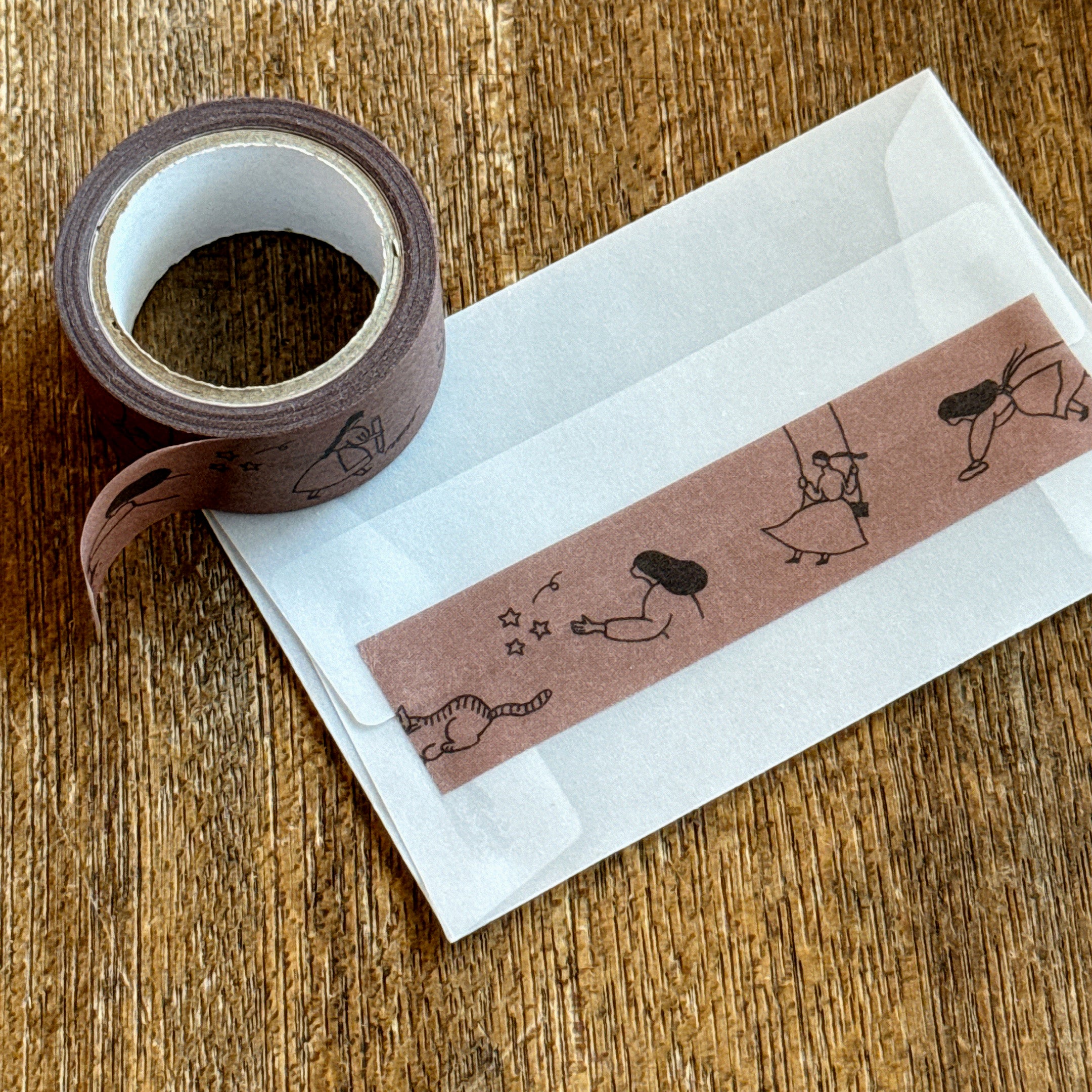 海外マステ マスキングテープ 獅子 シール 人物 装飾 海外マステ 人物