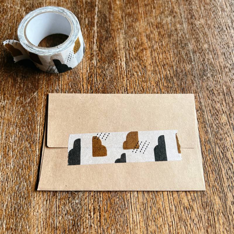 8719】海外 マステ 5m巻売り PETマスキングテープ 雲 半透明 8719