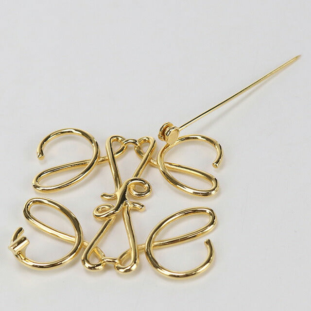 LOEWE アナグラム ブローチ ゴールド ロエベ シャネル 中古 ロエベ