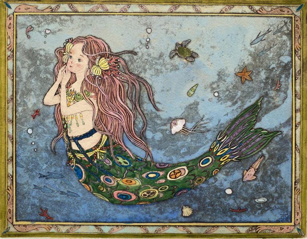 逸見亜古（銅版画）月夜よりステキ サインあり エディション 26/50