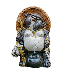 ta-087 寝たぬき(果報は練て待てねんね狸）｜信楽たぬき専門店/ネット