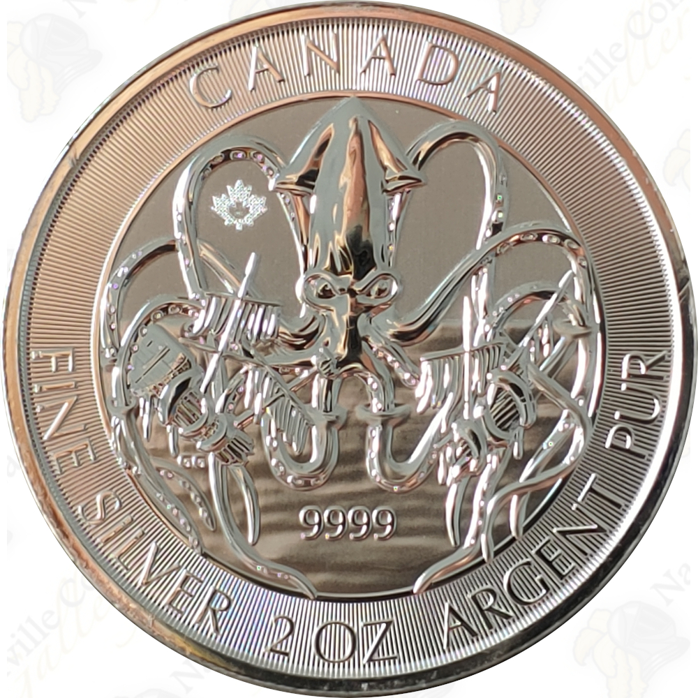 2020 Canada 2 oz silver Kraken | Nashville Coin Gallery